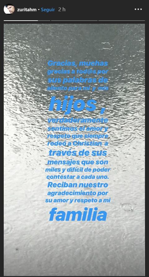 La emotiva foto y mensaje con el que Humberto Zurita recuerda a Christian Bach