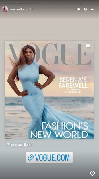 Serena Williams dice adiós al tenis, quiere volver a ser mamá