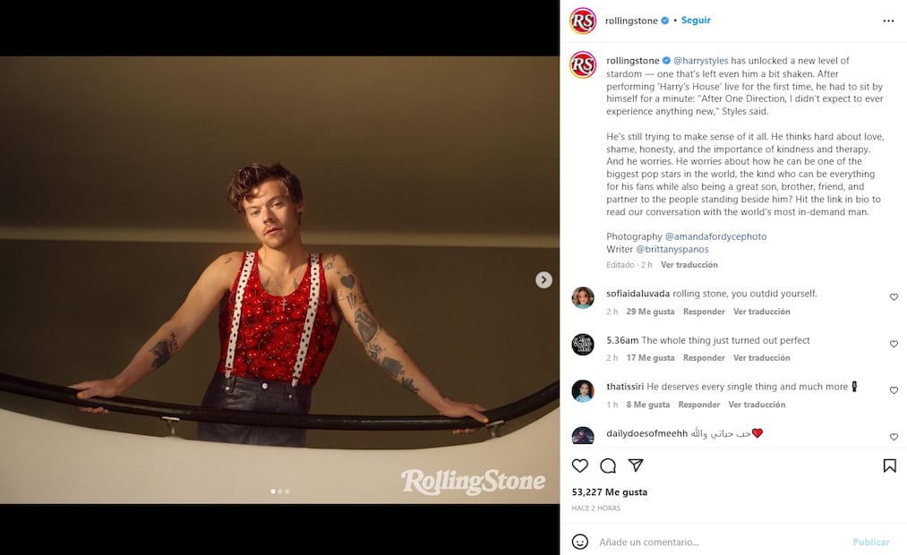 Harry Styles se sincera sobre su sexualidad, vida amorosa y planes a futuro