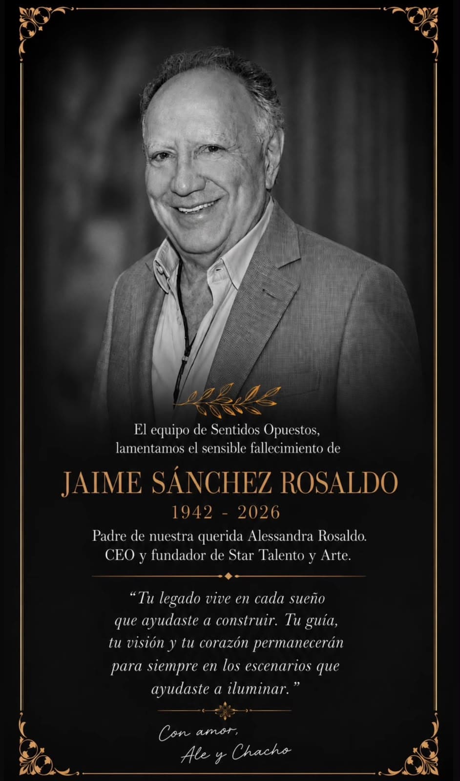 Jaime Sánchez Rosaldo. (Fotos: Instagram)