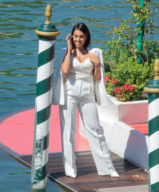 Georgina Rodríguez y su descuido fashion en el Festival de Venecia