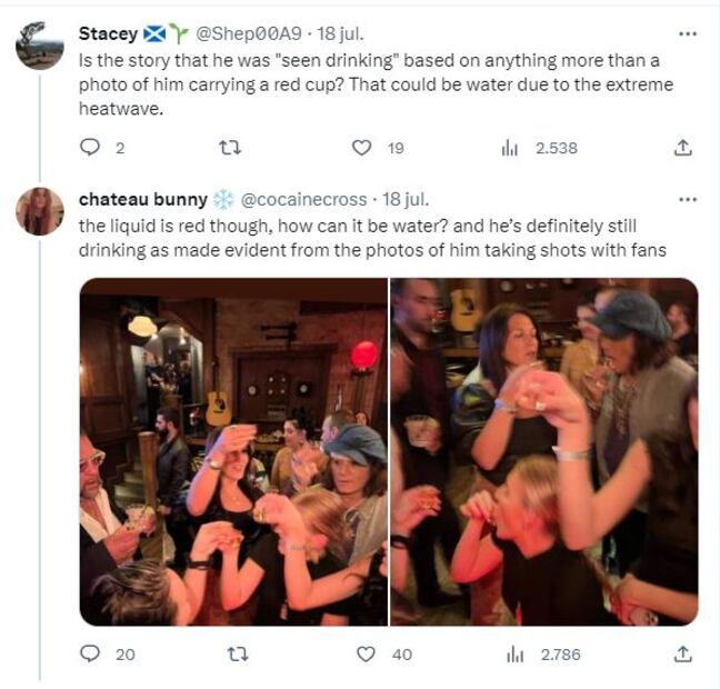 Otras capturas de Johnny Depp en una fiesta / twitter
