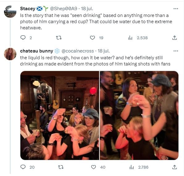 Otras capturas de Johnny Depp en una fiesta / twitter