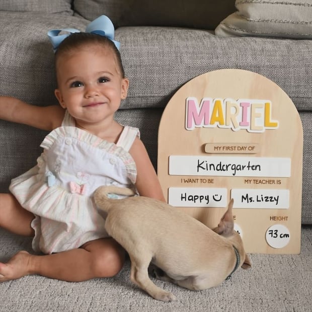 Mariel, hija de Mariana Rodríguez y Samuel García, comienza con su etapa escolar / Foto: Instagram