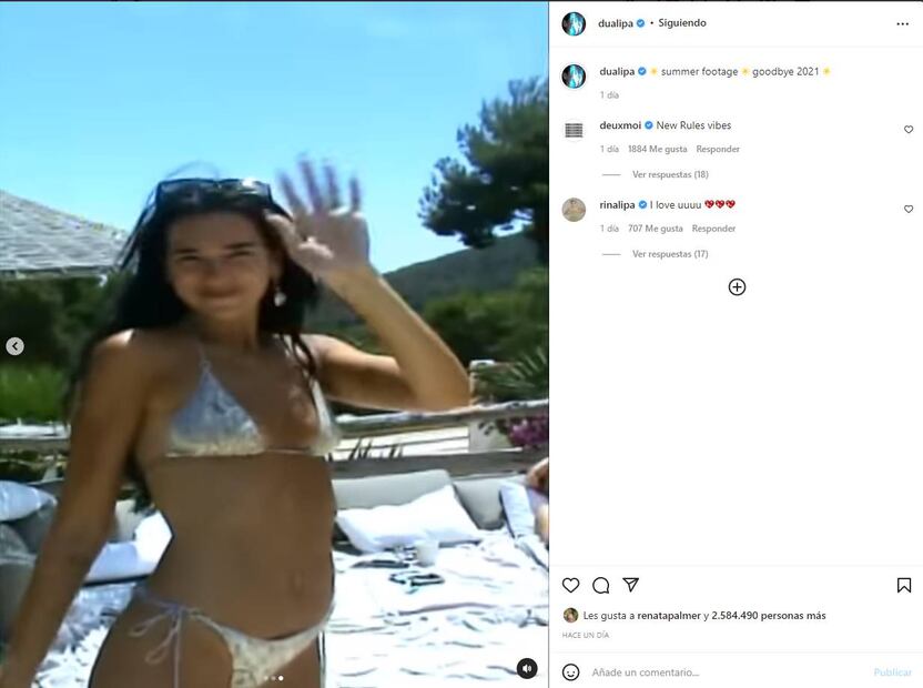 Dua Lipa despide el 2021 con sus mejores y más candentes mini bikinis
