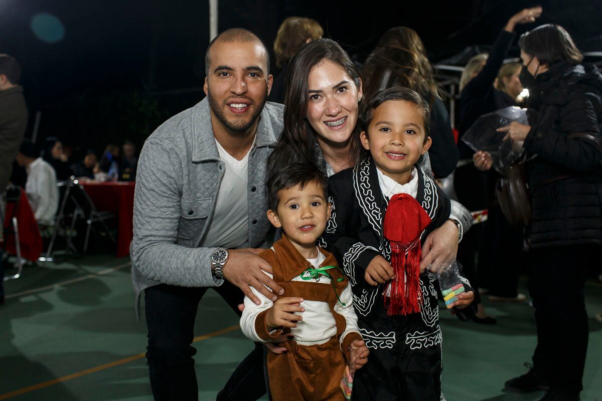 Daniel Cubas, Matías, Daniel y Andrea Meneses. (Foto: Esteban Torreblanca)