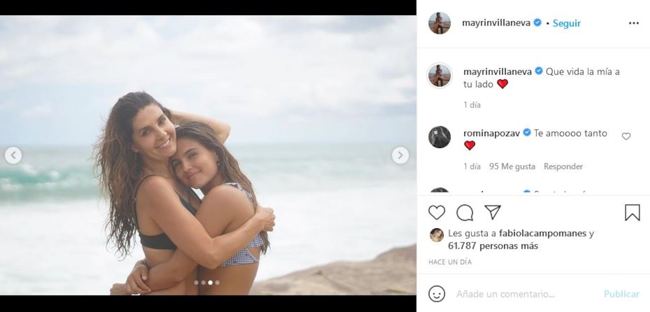 Mayrín Villanueva impacta en bikini con su hija Romina Poza