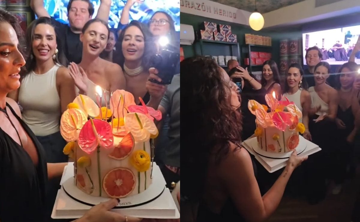 El pastel de cumpleaños de Aislinn Derbez / Fotos: Instagram