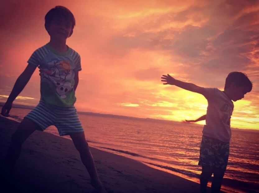 La foto más reciente de los hijos de Paola Rojas y Luis Roberto Alves Zague
