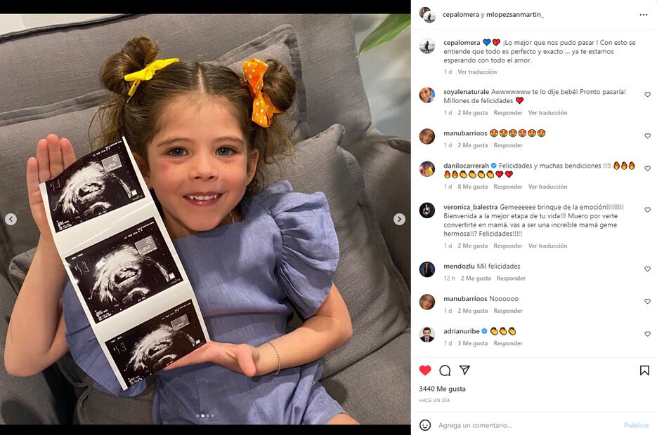 Manuel López San Martín y Celina Palomera esperan su primer bebé 