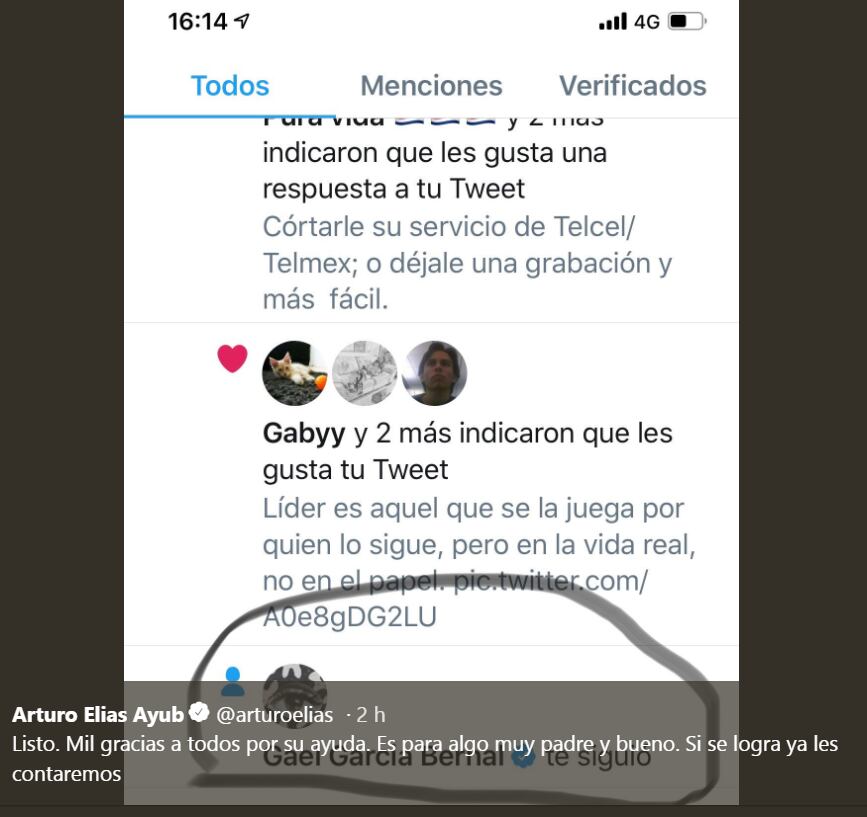 Arturo Elias Ayub quiere colaborar en un proyecto con Gael García Bernal