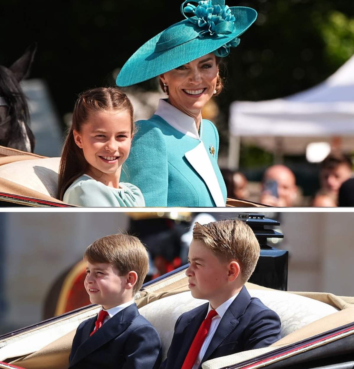 Kate Middleton junto a sus hijos en el desfile  Trooping the Colour 2025 / Foto: Instagram @theroyalfamily