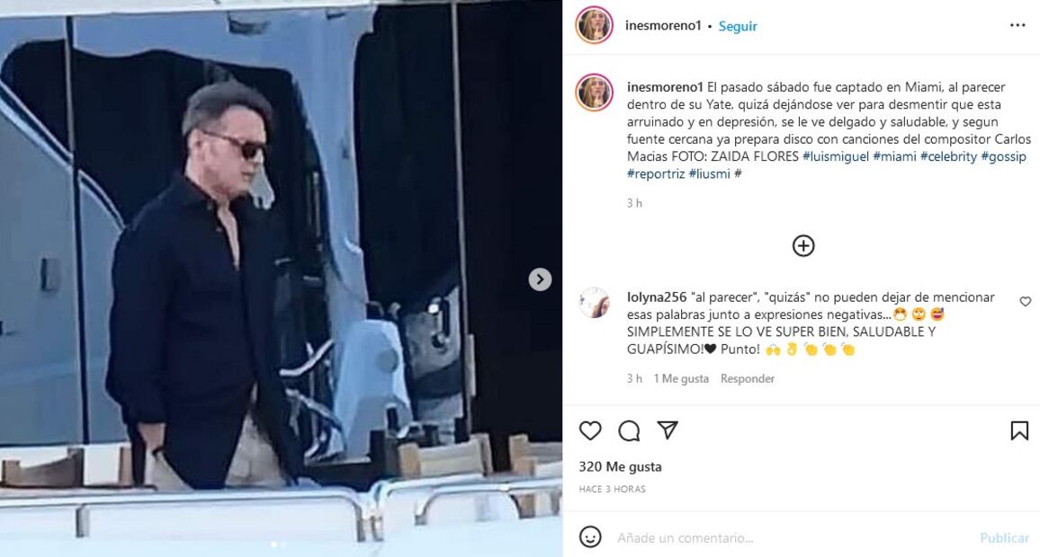 VIDEO: Reaparece Luis Miguel, sano, delgado y con su particular estilo