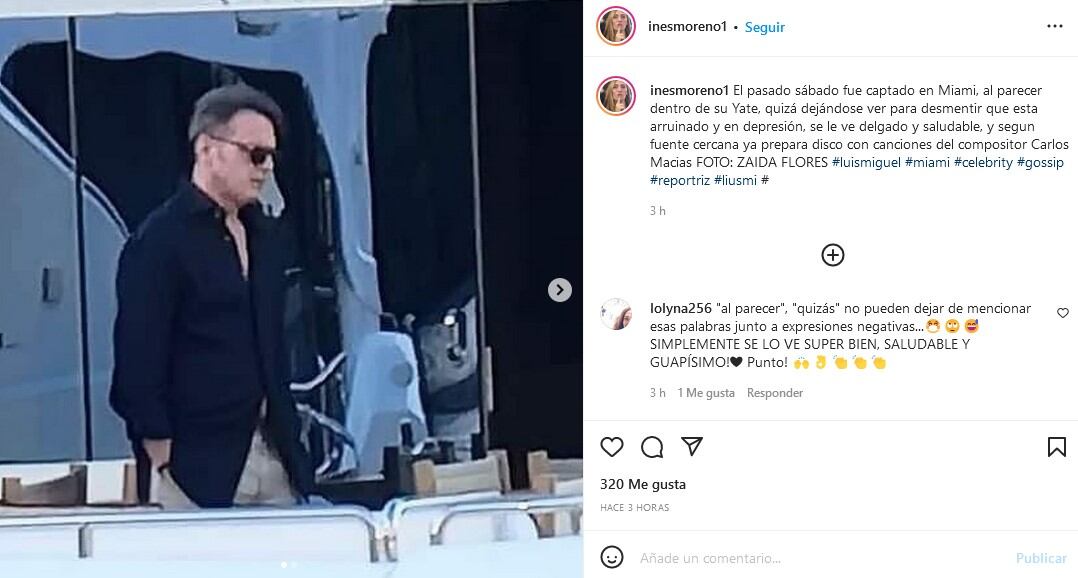 VIDEO: Reaparece Luis Miguel, sano, delgado y con su particular estilo
