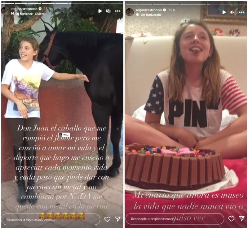 Las inquietantes publicaciones deRegina Castro / Instagram: @reginacastroooo