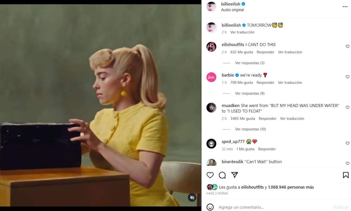 Instagram: @billieeilish