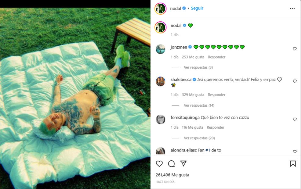 Christian Nodal muestra que ya no tiene ningún tatuaje de Belinda