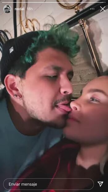 Belinda y Nodal imparables: Así se besan en redes