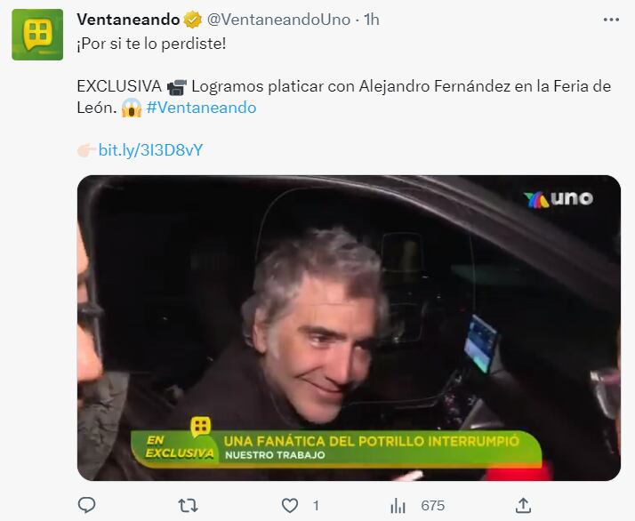 Entrevista confirma el estado de ebriedad de Alejandro Fernández durante concierto