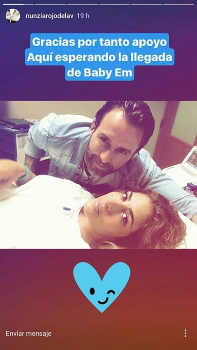 La primera foto del bebé de Nunzia Rojo de la Vega 