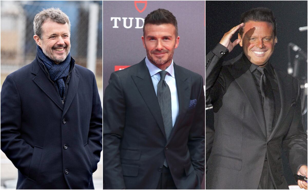 Frederik de Dinamarca, David Beckham y Luis Miguel/EFE.