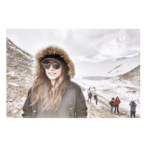 Ana Brenda Contreras e Iván Sánchez de viaje por el Nevado de Toluca