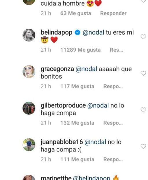 El mensaje de Belinda a Nodal: "tú eres mi vaquero" 