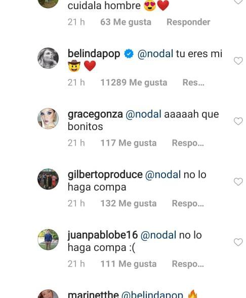 El mensaje de Belinda a Nodal: "tú eres mi vaquero" 