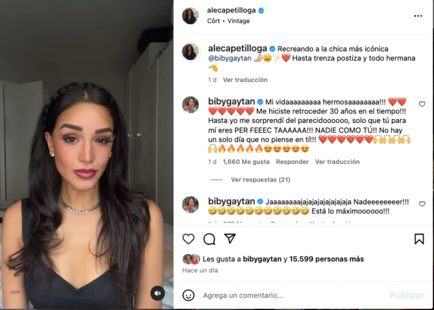 Ale Capetillo impacta al 'convertirse' en Biby Gaytán, su mamá, de joven