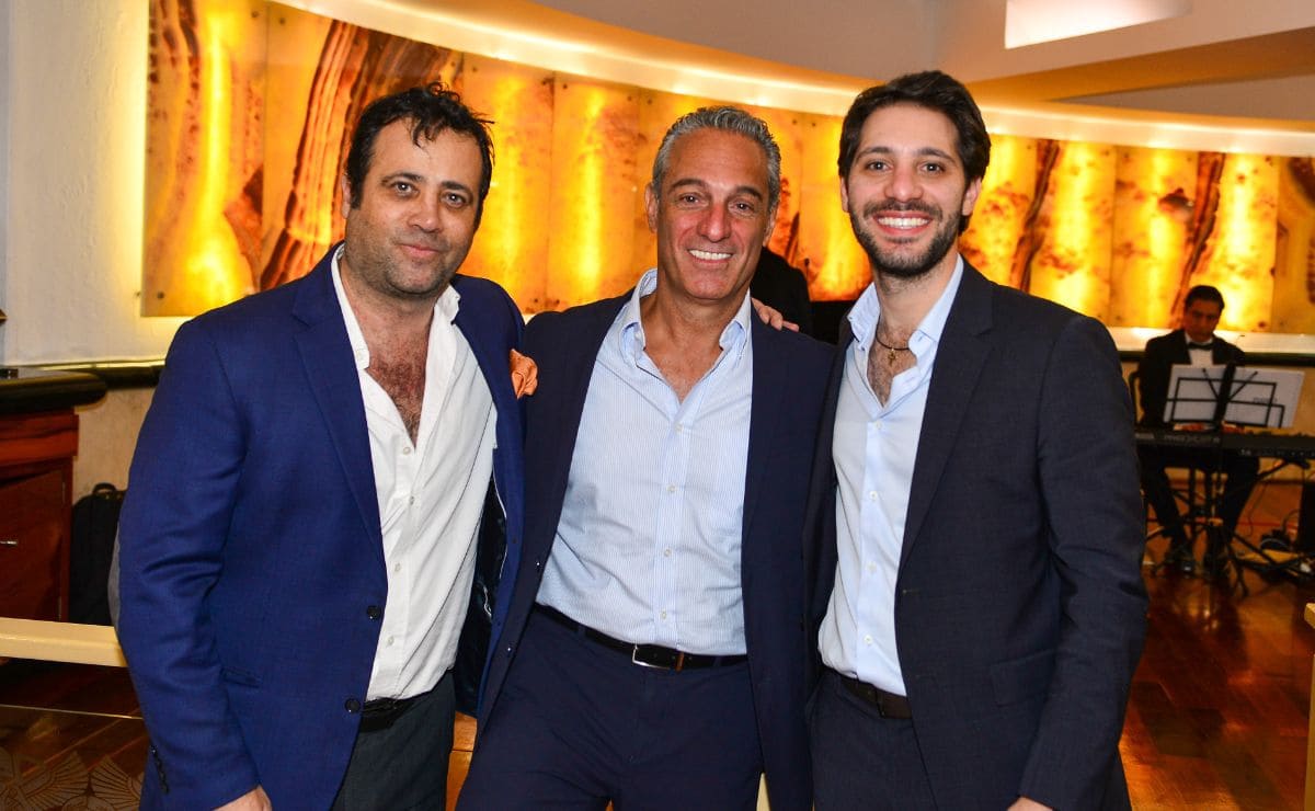 Roberto Slim, Carlos Slim Domit y Daniel Hajj en el Centro Libanés / Foto: Arturo Quintero