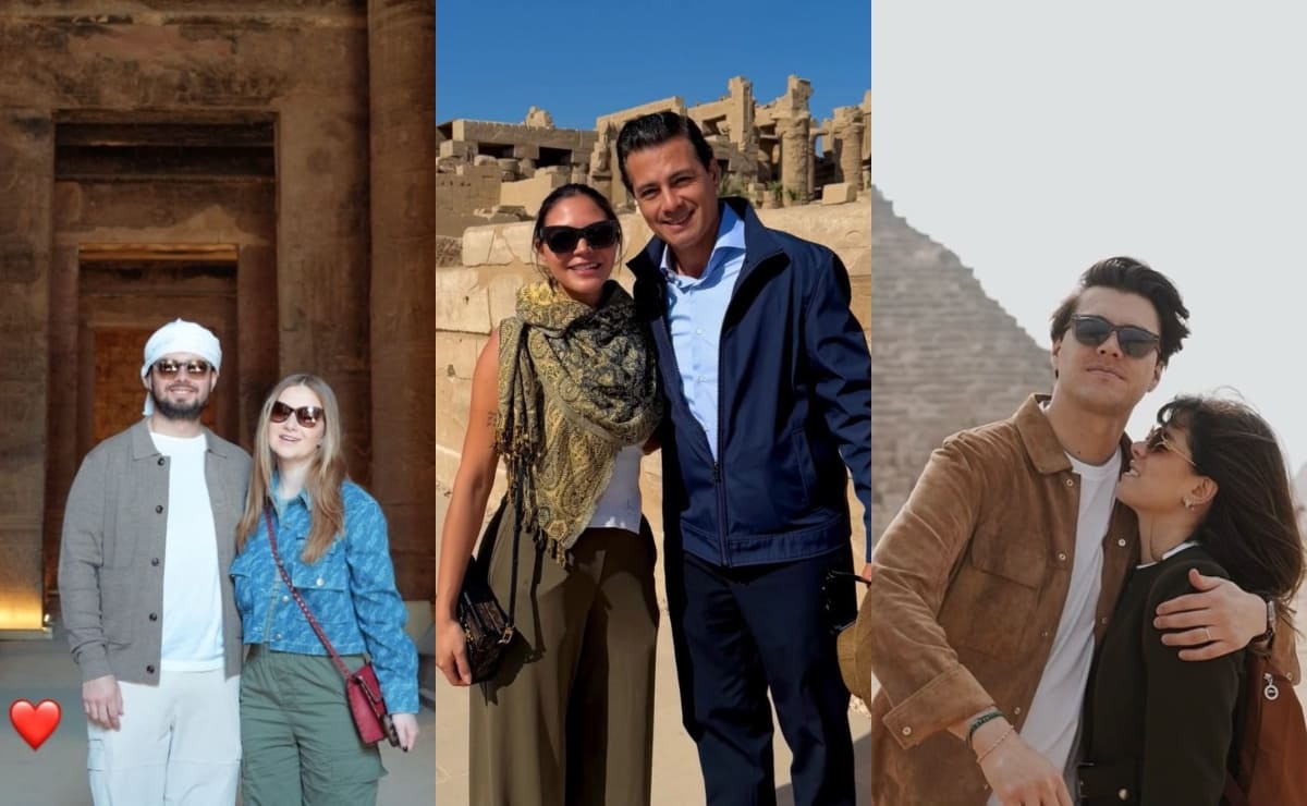 Enrique Peña Nieto y sus hijos de viaje por Egipto / Foto: Instagram