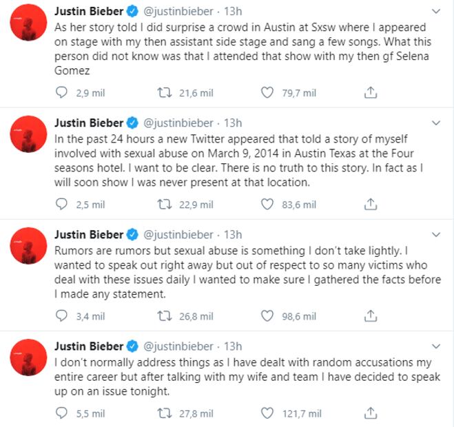 Justin Bieber es acusado de abuso sexual por dos de sus fans