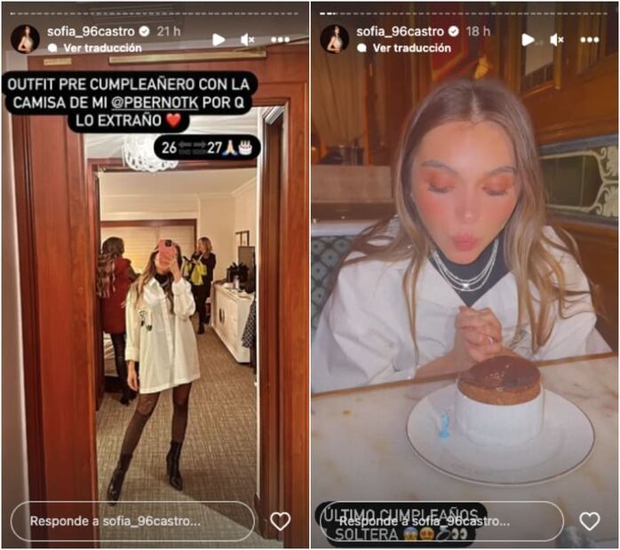 Sofía Castro celebra su cumpleaños 27 / Instagram: @sofia_96castro