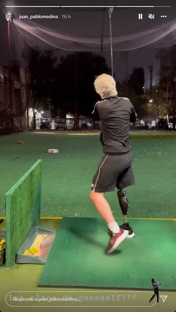 Juan Pablo Medina comparte su primera clase de golf durante su recuperación
