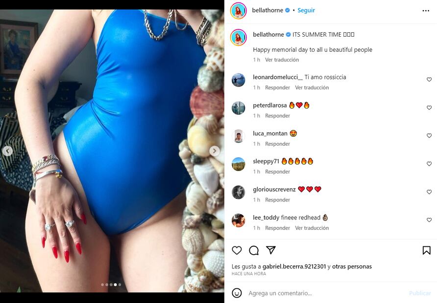 Bella Thorne presume su anillo de compromiso