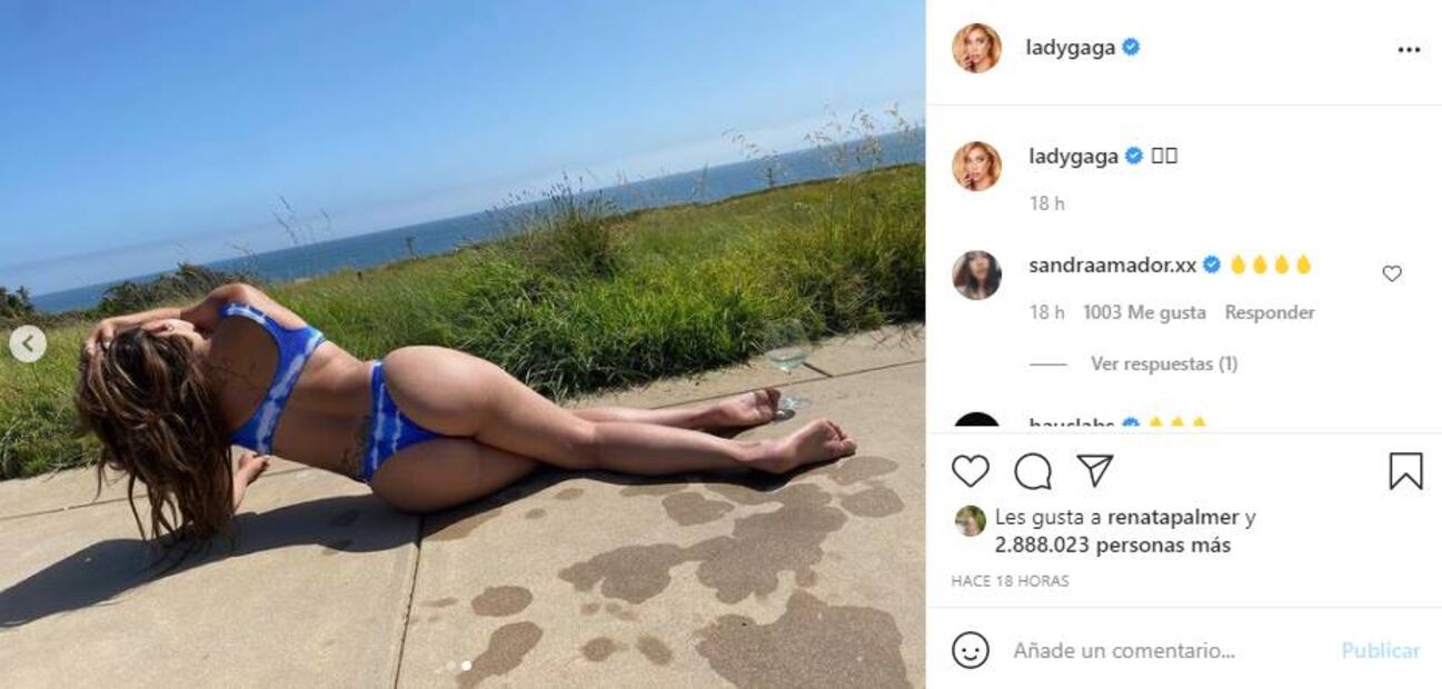 Lady Gaga sube la temperatura con sus curvas en atrevido bikini 