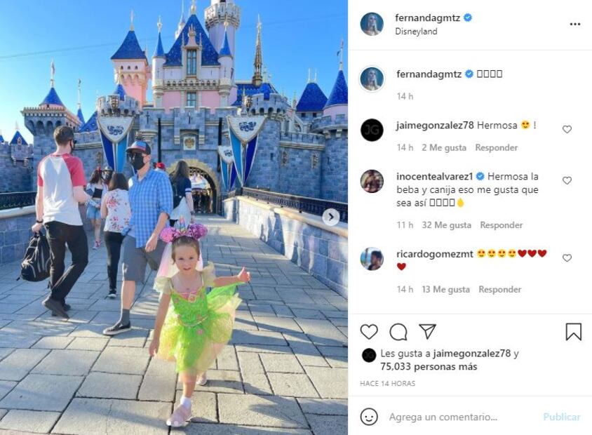 Canelo y Fernanda Gómez consienten a su hija en Disneyland