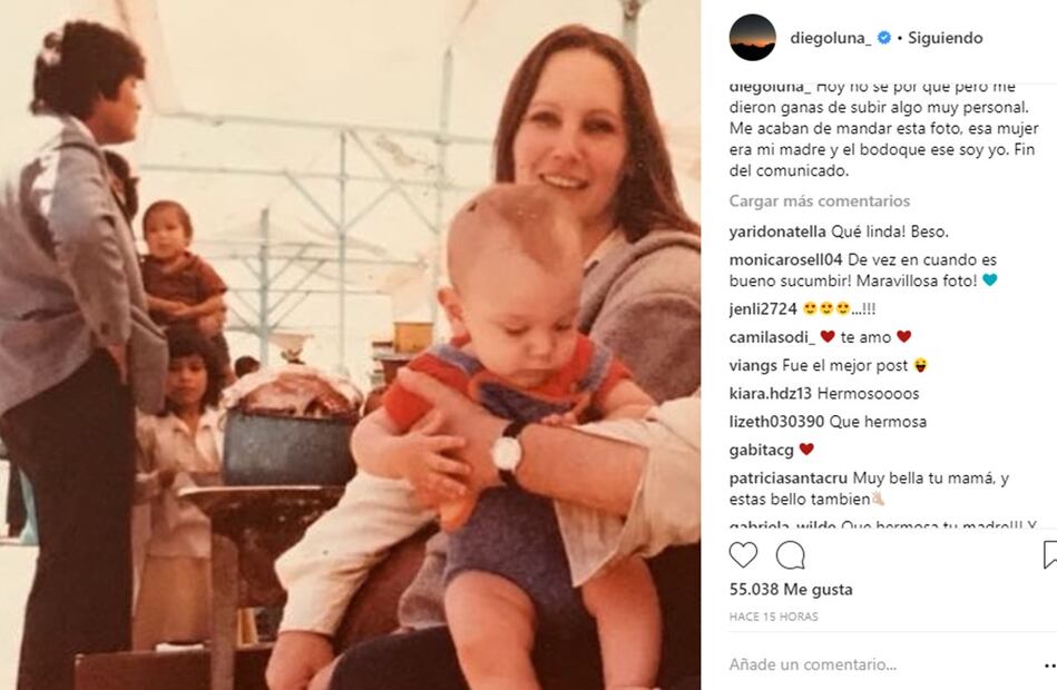 Diego Luna comparte tierna foto de su mamá 