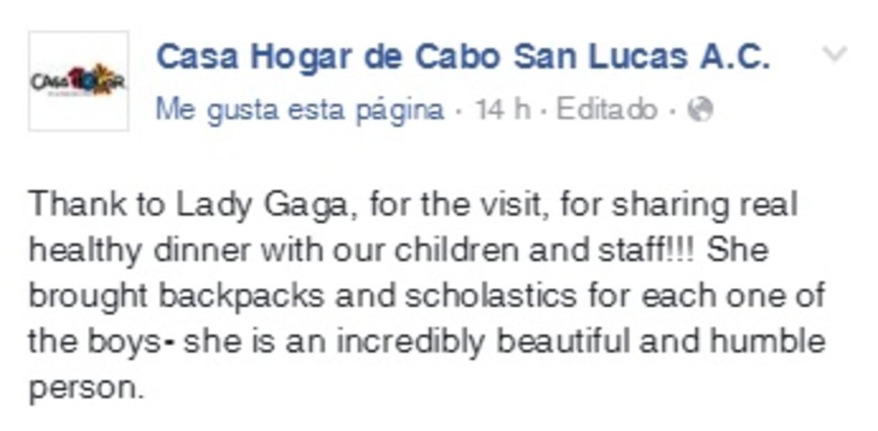  ¡Lady Gaga le canta a niños sin hogar en México!