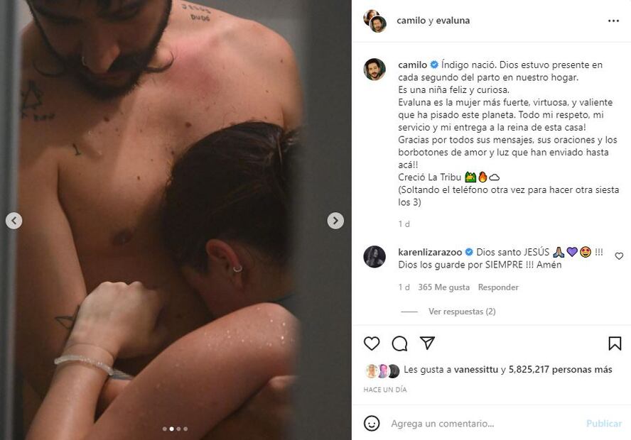 Camilo y Evaluna: Las primeras imágenes de baby Índigo