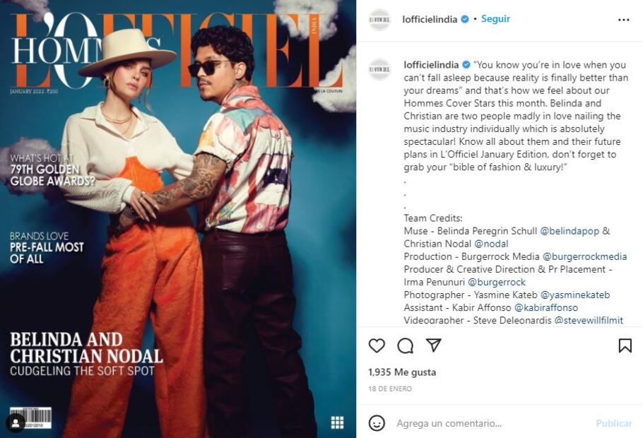 Belinda es portada de la revista L’Officiel India en Día Internacional de la Mujer