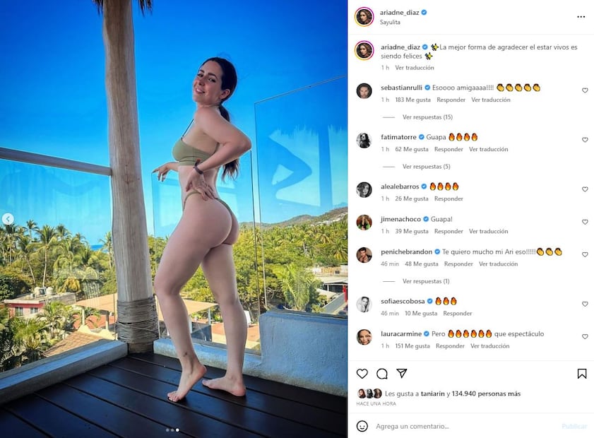 Ariadne Díaz, de vacaciones en Sayulita / Instagram