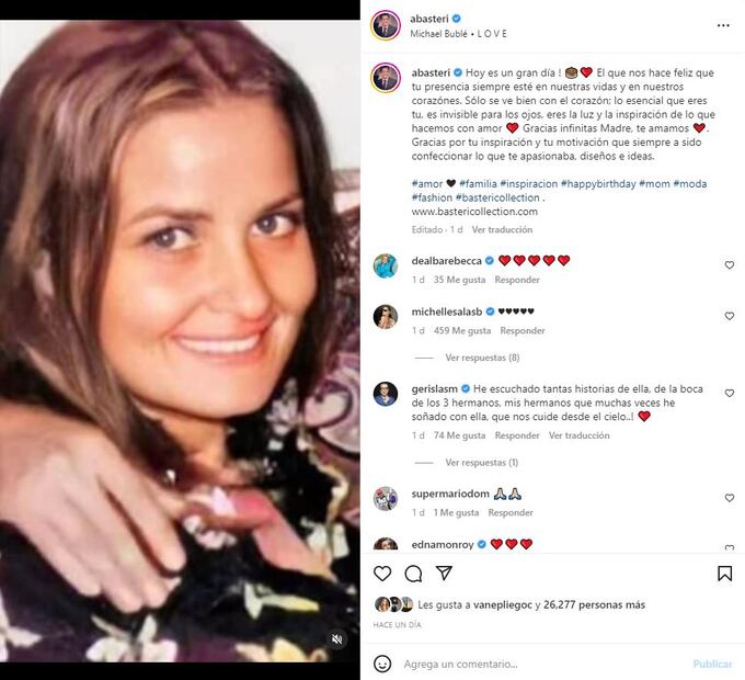 Alejandro Basteri recuerda a Marcela, su mamá, con sentido mensaje e inéditas fotos