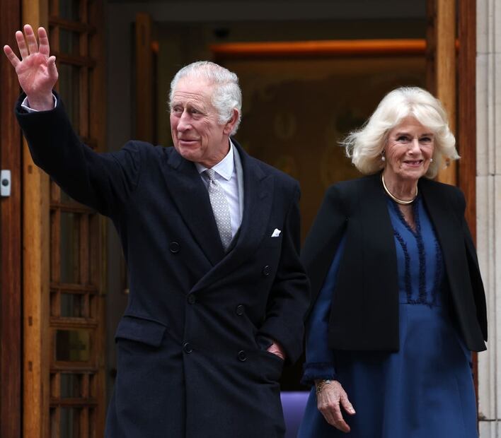El rey Carlos III saliendo del hospital London Clinic en enero de 2024 / Foto: AFP