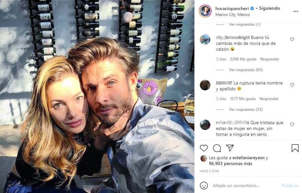 Horacio Pancheri es captado en pleno beso con Isa Valero