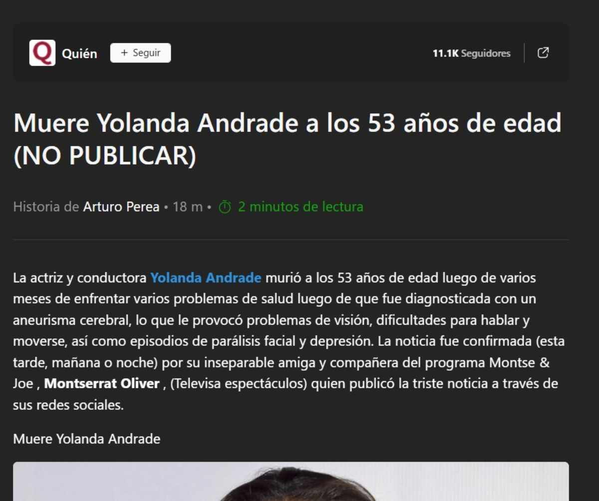 La noticia falsa circuló a través de redes sociales / Foto: X