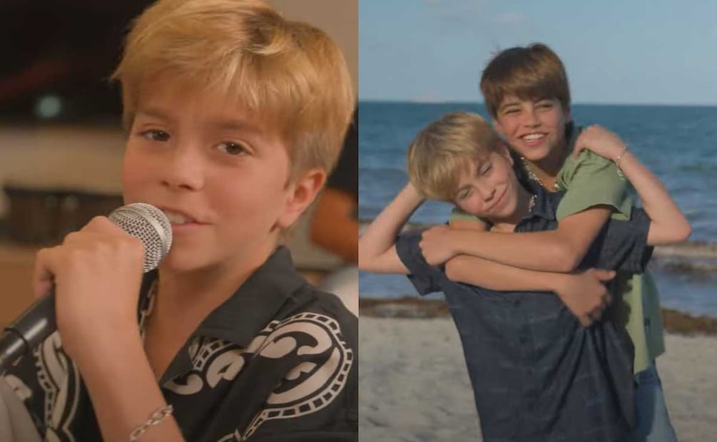 Milan y Sasha, hijos de Shakira, en su debut musical / Foto: Captura YouTube