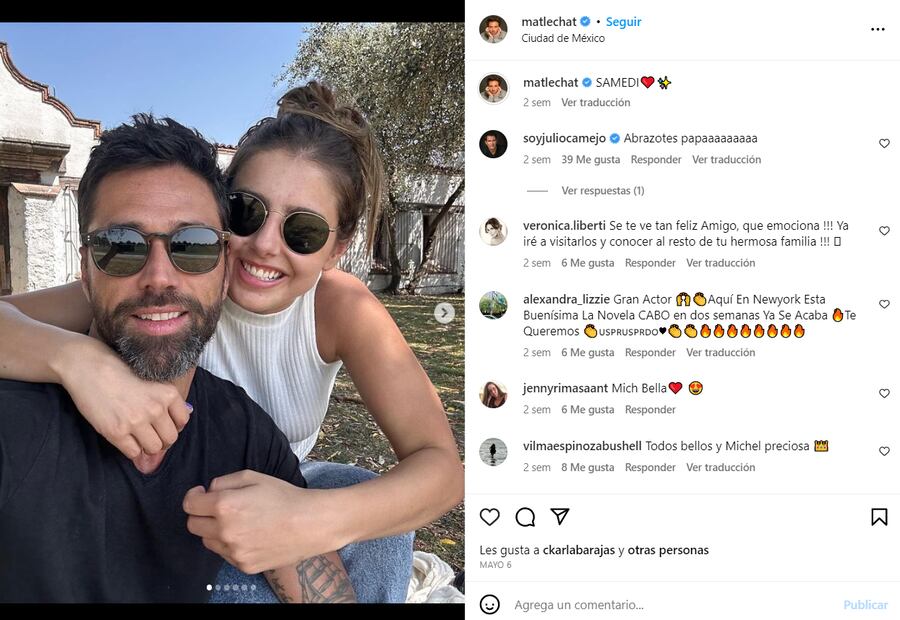 Michelle Renaud y Matías Novoa posaron oficialmente como pareja en octubre del año pasado / Instagram: @matlechat