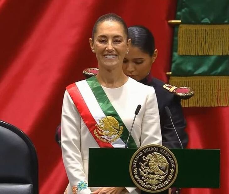 Claudia Sheinbaum toma posesión como la primera presidenta de México / Foto: Captura de pantalla