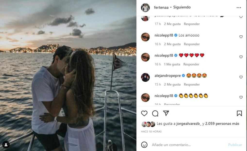 Paulina Peña y Fernando Tena celebran siete años de novios